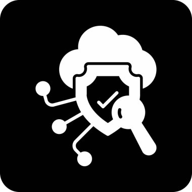 bulut hesaplama simgesi, vektör illüstrasyonu