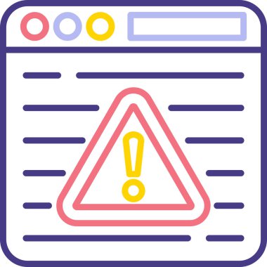 Hata. Web simgesi basit illüstrasyon