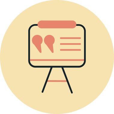 Belgenin modern bir simgesinin vektör illüstrasyonu