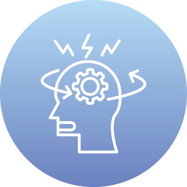 beyin ikonu vektör illüstrasyonu