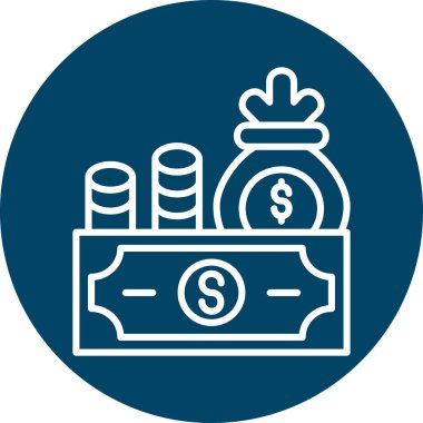 para vektörü simgesi modern basit illüstrasyon, para