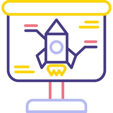 uydu simgesi, taslak tarzı. vektör