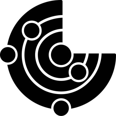 Bir spiralin siyah beyaz arkaplanının vektör çizimi