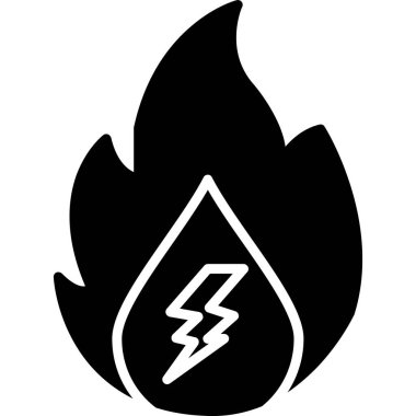 Alev simge vektör çizim