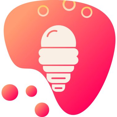 beyin ampulü simgesi, vektör illüstrasyonu