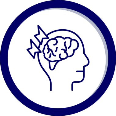 beyin ikonu vektör illüstrasyonu