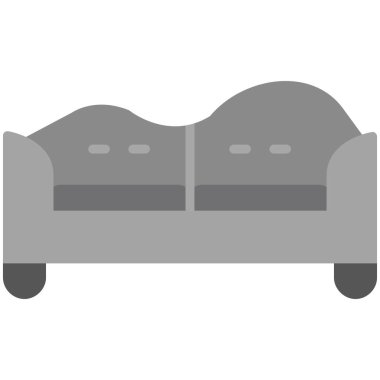 Yatak kanepesi taslak stili ikonu.