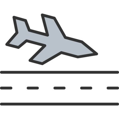 düzlem ikonu vektör illüstrasyonu