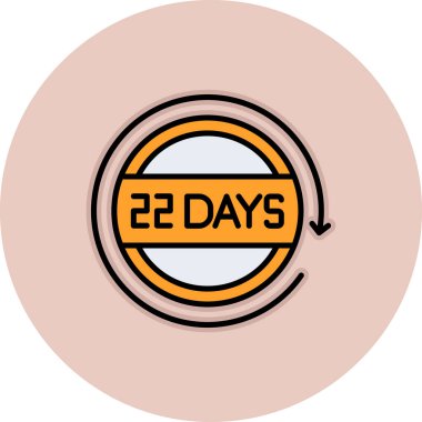 Beyaz arkaplanda 24 saat simgesi