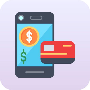 Mobil bankacılık vektör illüstrasyon tasarımlı akıllı telefon