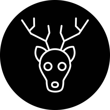 Moda tarzında izole edilmiş geyik simgesi