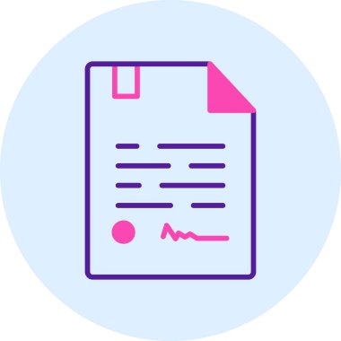 Belge modern simgesinin vektör illüstrasyonu