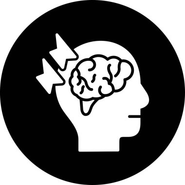 Beyin. Web simgesi basit tasarım