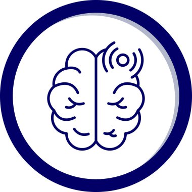 beyin ikonu vektör illüstrasyonu