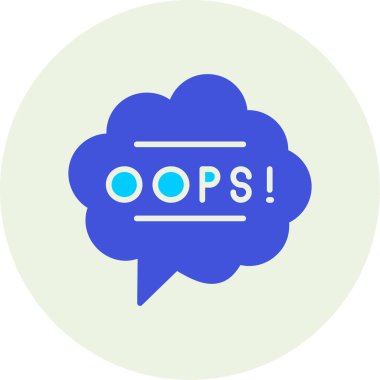 Sözcük hatası olan bir balonun vektör çizimi