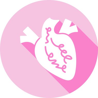 Aşk kalp ikonu vektör illüstrasyonu