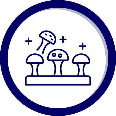 Mantar simgesinin vektör illüstrasyonu