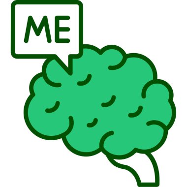 beyin ikonu vektör illüstrasyonu