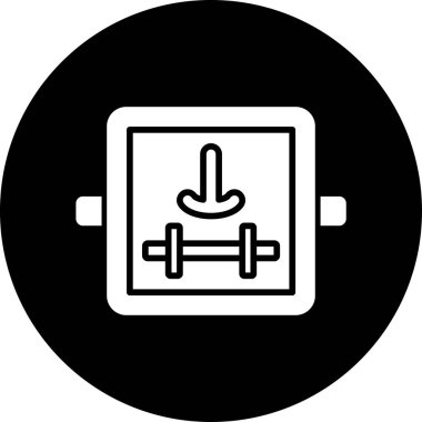 spor salonu ikonu vektör illüstrasyonu