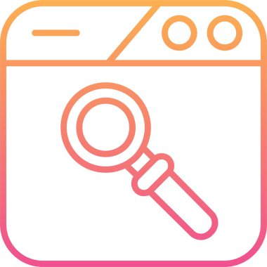 Büyütme cam simgesi, modern vektör illüstrasyonu