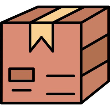 kutu teslim lojistik simgesi - taslak biçimi