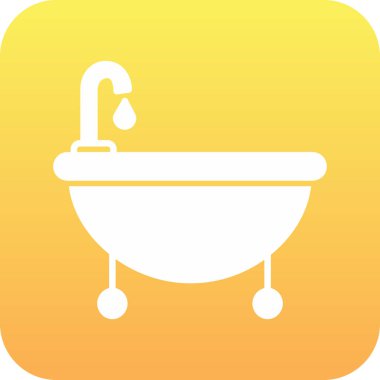 Banyo vektör simgesi. Duşun gösterimi