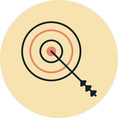 Hedef. Web simgesi basit illüstrasyon