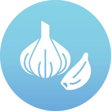 Sarımsak ikonu vektör illüstrasyonu