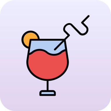 Bir bardak şarap rengi ikon vektörü. Şarap kadehi tabelası. izole edilmiş sembol çizimi