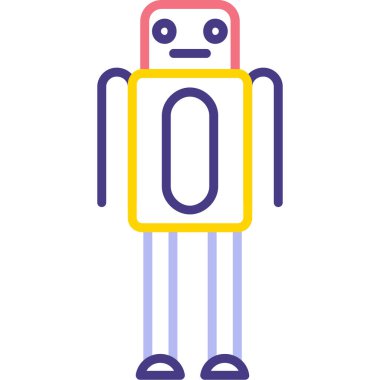robot. Web simgesi basit illüstrasyon