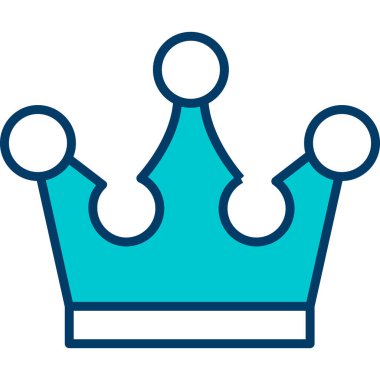 Taç. Web simgesi basit illüstrasyon