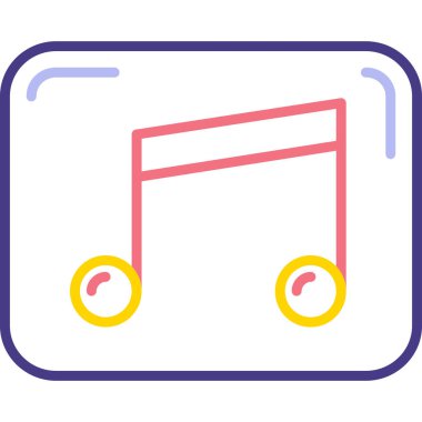 Müzik. Web simgesi basit illüstrasyon