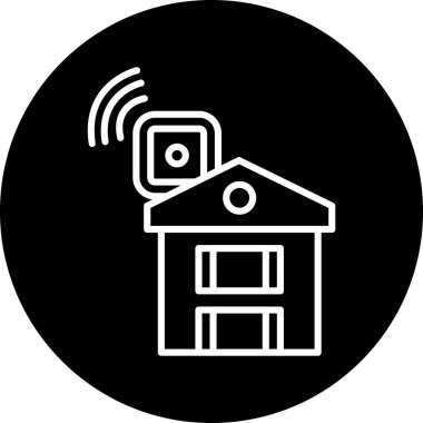 Akıllı ev simgesi vektör illüstrasyonu