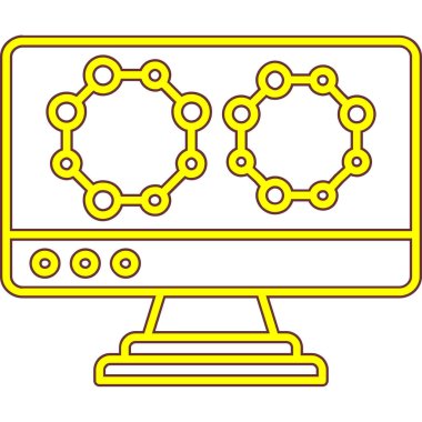 dişli simgesi olan bilgisayar masaüstü