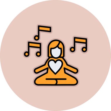 Kızım. Web simgesi basit illüstrasyon