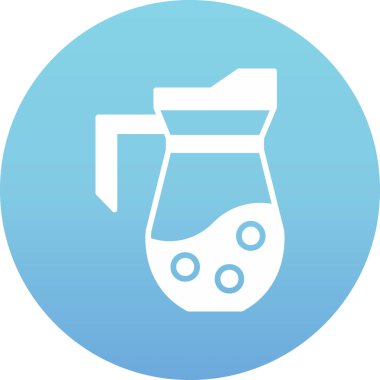 Tek bir izole kahve ikonunun vektör çizimi