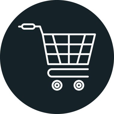 Alışveriş arabası ikon vektör illüstrasyonu