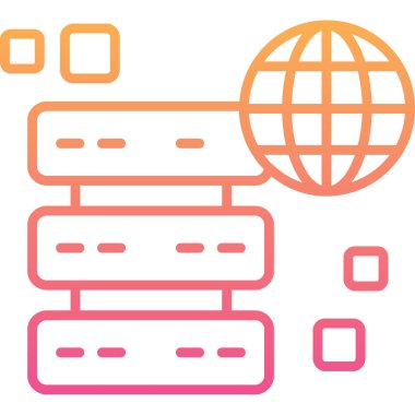 şebeke. Web simgesi basit illüstrasyon