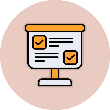 Kontrol listesi simgesi vektör illüstrasyonu