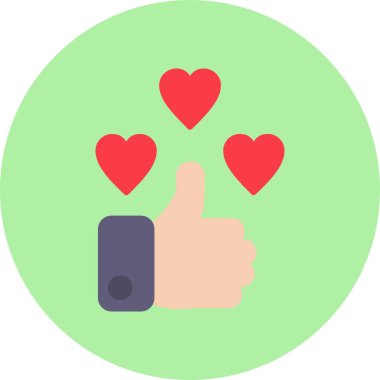 Kalp. Web simgesi basit illüstrasyon