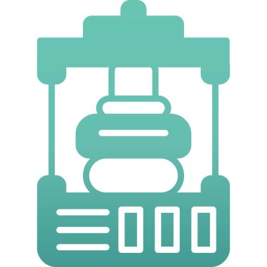 Elektrikli ısıtıcı simgesi. Web tasarımı için elektrikli ısıtıcı vektör simgesinin düz çizimi