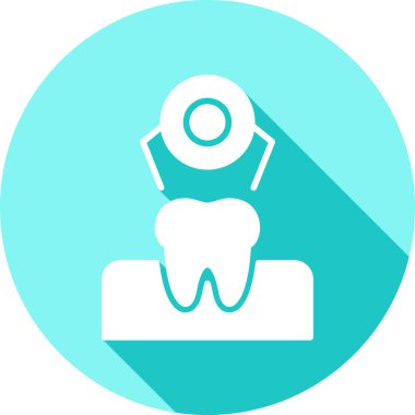 Diş bakımı. Web simgesi basit illüstrasyon