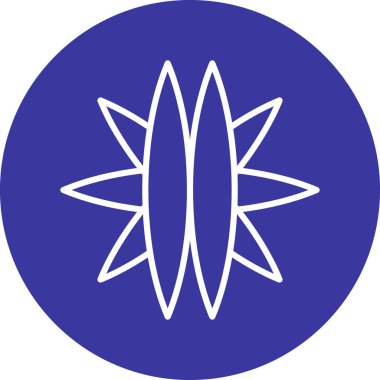 Bahçedeki bir çiçeğin vektör simgesi