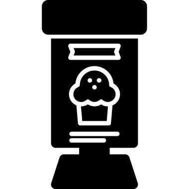 Gıda ve içecek Web ikonu vektör illüstrasyonu