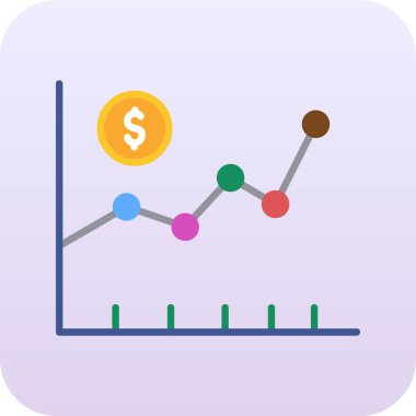 Bozuk para simgesiyle vektör şeması