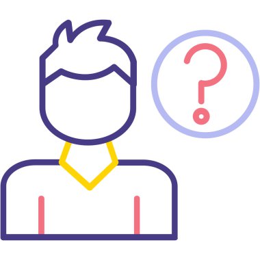 İş adamı. Web simgesi basit illüstrasyon