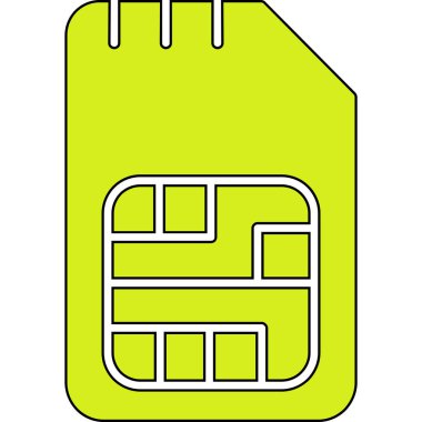 Yeşil ve beyaz bir ikonun vektör illüstrasyonu