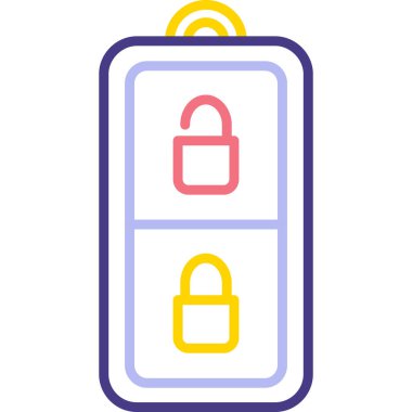 Kilit. Web simgesi basit illüstrasyon