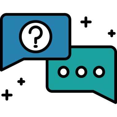 Sohbet baloncukları simgesi, vektör illüstrasyonu