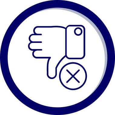 Hoşlanılmayan bir simgenin vektör illüstrasyonu